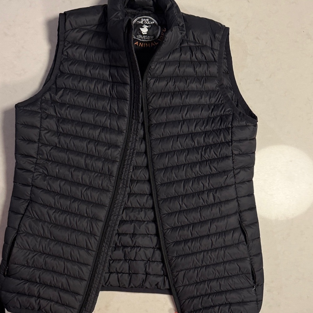 SAVE THE DUCK Black Quilted Vest